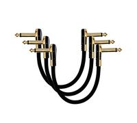 6 Inch - Pedal, Effects, Patch, Instrument Cable Guitar Patch Cable 1/4 Inch Right Angle PVC for Instrument Jumper Cable 3 Pcs