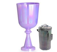 6 Inch Perfect Pitch Handle Crystal Singing Bowl Chakra Bowl, With Percussion Hammer & Backpack, For Meditation, Chakra Healing, Sound Therapy, Yoga(F4 tone,440hz)