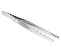 6 Inch Professional Culinary Stainless Steel Precision Tongs with Serrated Tips, Plating/Food Presentation Detailing Serving Tongs, Chef's Kitchen Tweezer Tongs - Ultra Non-Slip Grip