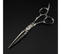 6 Inch Professional Damascus Pattern Hair Scissors - JP 440c Steel Barber Shears