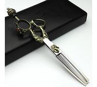 6 inch Professional Hairdresser Scissors Japan 440C Cutting and Sparse Hairdressing Scissors Tools Haircutting Scissors Set (Thinning Scissors)