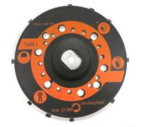 6 Inch PU Sanding Backing Pad with 45 Vacuum Holes, 13.5mm Thick Hook and Loops Backing Plate Compatible with Pneumatic Air Sander for Woodworking, Automotive(6inch 45 holes)