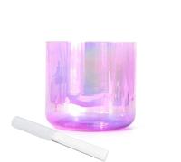 6 inch Purple Clear Alchemy Crystal Singing Bowl, Sound Sound Bowl, Chakra Bowl Gift For Yoga Meditation, With Acrylic Striker & O-ring (G Note)