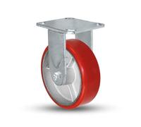 6 Inch Rigid Fixed Caster - 6 X 2 Polyurethane on Iron Wheel - 1200 Lb Weight Capacity - Great For Tool Box Replacements or Heavy Equipment - Easy Push - CasterHQ Brand