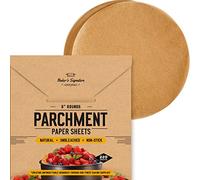 6 Inch Rounds Pack of 120 Parchment Paper Baking Sheets by Baker’s Signature | Precut Silicone Coated & Unbleached - Will Not Curl or Burn - Non-Toxic & Comes in Convenient Packaging