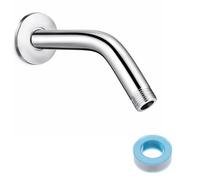 6 Inch Shower Arm with Flange Shower Head Pipe Showers Head Extension Wall Mount Replacement for Fixed/Handheld Showerheads