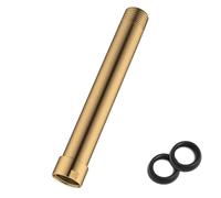 6 Inch Shower Head Extension Arm, Straight Shower Extender, Solid Stainless Steel Shower Pipe Extension, Female to Male NPT 1/2 Inch Connector for Bathroom Shower Head Height Riser, Brushed Gold