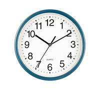 6 Inch Silent Wall Clocks Battery Operated, Non-Ticking Modern Round Clock for Bedroom, Small Wall Clock, Ideal for Home Office Kitchen School, Easy to Read (Color : Blue)