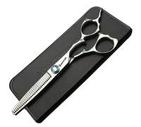 6 inch Silver Professional Hairdressing Scissors Japan 440C Sharp Hairdresser Hair Cutting and thinning Pruning (Thining Scissors)
