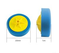 6 Inch Sponge Polishing Disk 150mm with M14 Thread for Car Buffing and Polishing Machines, Coarse Medium Fine Grit for Auto Waxing, Stone, W(Blue)