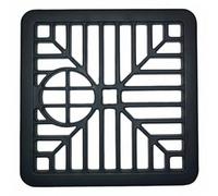 6 Inch Square Drain Cover 150mm Black Plastic Grate Gully Grid Leaf Guard Durable Easy Fit