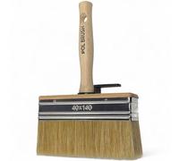 6 Inch Stain Deck Wide & Thick Paint Brush - High European Quality - Natural Bristles - for Home, Wood, Walls, Art, Trim & Furniture - for Acrylic, Oil, Stain, Chalk & Latex Paints