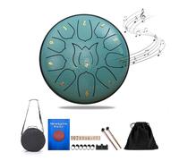 6-Inch Steel Tongue Drum with 11 Notes - Perfect for Outdoor Use and Garden Music(Blue)