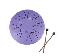 6-Inch Steel Tongue Drum with Mallets & Accessories - 8-Note D Major Handpan for Meditation & Practice (Purple)