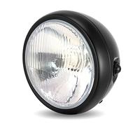 6 inch Street Motorcycle Headlight Headlamp in Matt Black for Small and Medium Capacity Project Cafe Racer Motorbikes