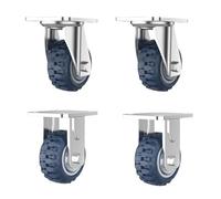 6-Inch Swivel Casters Set of 4 - Heavy-Duty Furniture Wheels with Locking Mechanism, Perfect for Trolleys and Mobile Furniture, 5-Inch Fixed and Swivel Options, Strong Load Capacity