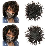 6 Inch Synthetic Topper Dreadlock Hair Topper with clips in Short Dreadlocs Hair Pieces Wiglets Hairpieces Black Toupee Dirty Braids Topper for Black Men Women with thinning hair (1BT33)