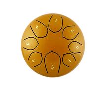 6 Inch Tongue Drum and 1 Pair of Mallets + Storage Drum Bag Percussion Instrument (Color : Black)