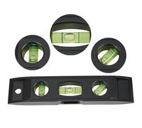 6-Inch Torpedo Spirit Level with Black ABS Shell and Transparent Acrylic Bubble Tube for Precision Leveling, Measuring & Layout Tools - Lightweight Pocket Brick Level for Home & Workshop Use