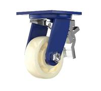 6-Inch Universal Brake Wheel Industrial Caster Wheel for Flatbed Trailer Heavy-DutyWheel for Easy Maneuvering and Transportation