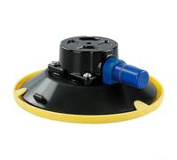 6 Inch Vacuum Suction Cup Mount Base with Hand for Glass, Metal, Countertops - Heavy Duty Rubber Sucker with M6/M8 1/4" 3/8" Threaded Aluminum Base, Yellow(M6)