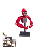 6-Inch Vivid Red Articulated Orangutan Tag Toy with Stand, Exquisite Gaming Merch for Enthusiasts, Flexible Collectible Figure for Stress Relief & Mesmerizing Desktop Decoration in Homes and Offices