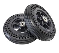 6 Inch Wheelchair Wheel Replacement,Solid Tire Wheel Assembly Suitable,Honeycomb Rubber Anti-Slip Tire,for Manual/Electric Wheelchair (One Pair)