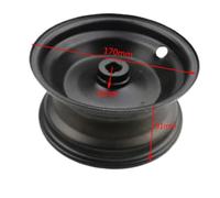 6 Inch Wheels With 145 70 6 13x5 00 6 13x6 50 6 Tires 3 Hole Vacuum Rim Compatible With 110 125cc Karts And Lawn Mowers ATV Wheel Set(Keyway wheel hub)