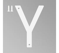 6 Inch White House Numbers for Outside, Metal Letters for Outdoor Signs, Anti-rust Aluminium House Address Letters for Front Door, Office, and Garden Decoration (Letter Y)