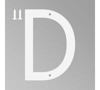 6 Inch White House Numbers for Outside, Metal Letters for Outdoor Signs, Anti-rust Aluminium House Address Letters for Front Door, Office, and Garden Decoration (Letter D)
