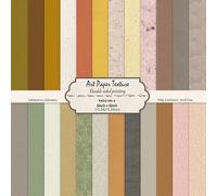 6-inch Wooden Patterned Scrapbook Paper Pad, 24 Sheets Double Sided Retro Aesthetic Origami Paper for Journaling, Collage, DIY Card, Folded Photo Album, Handmade Crafts & Decor Projects