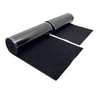 (6 Inch x 3 FT) Strips with Adhesive for Fabric, Stick On for Fabric, No Sew Sticky Back for Clothes, Curtains - Heavy Duty Double Sided Hook and Loop Hem Tape Fasteners, No Sewing No Iron, Black