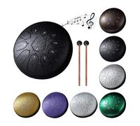 6 Inches 11 Notes Steel Tongue Drum,Rain Drum for Garden,Tongue Drum for Children Music Education,Tongue Drum with Drumstick and Drawstring Bag