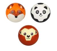 6 Inches Assorted Characters Mini Soccer, Cute Animal Design Soft Foam Ball For Kids, Soft and Bouncy, Perfect Size For Kids Playing (Pack of 3)
