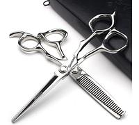 6 Inches Professional Hairdressing Scissors Set,AXEMOORE 440C Stainless Steel Hair Cutting Scissors Set Barber & Homeuse