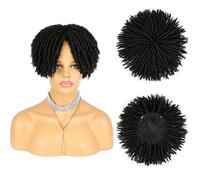 6 Inches Synthetic Dreadlocks Hair Wigs Natural Medium Wig Curly Braided Short Wigs for African Women Crochet Braids Toupee