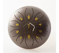 6 Inches Tongue Drum, Mini 11 Notes Hand Steel Drum Percussion Musical Mallets, Handpan Sticks Instruments for Meditation, Yoga, Zen Tea, Performance, Keep Healthy
