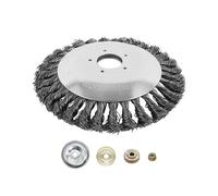 6 Inches Wire Brush Cutter Steel Wire Wheel Suitable for Weeders with 4 Adapters Lawn Mower Accessories