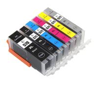 Go Inks Compatible to replace PGI-570 & CLI-571-1 Set of 6 XL Ink Cartridge for use with Canon PIXMA Printers (6 Inks) - Black, Cyan, Magenta, Yellow, Grey