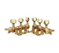 6 Inline Locking Mechanics - Electric Guitar Lock 6 Inline Tuning Keys - 18:1 Gear Ratio Heavy Duty Tuning Keys Pegs for Acoustic, Electric, Out Guitars