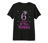 6 It's My Lil Bro's Birthday Pink Crown 6 Years Old Premium T-Shirt