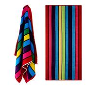 (6-K005) GEEZY Soft Cotton Beach Towel Velour Multicolor Outdoor Travel Summer Pool Lightweight