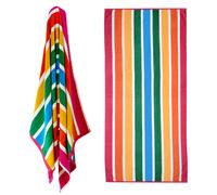 (6-K006) GEEZY Soft Cotton Beach Towel Velour Multicolor Outdoor Travel Summer Pool Lightweight