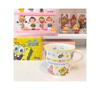 (6) Kawaii Ceramic Cup Sanrio Hellokittys My Melody Cartoon Anime Spongebobs Mug Large Capacity Water Cup Gifts For Girls