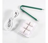 6-Key Programmable Mini USB Wired Numeric Keypad with RGB Backlighting, Hot-Swappable Mechanical Switches, Compact 69×52 mm Design for Business & Industrial Use White