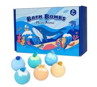 6 Kids Bath Bombs with Surprise Inside, Easter Basket Stuffers for Kids, Glow-in Dark Ball Gift A with Bath Box for Boys
