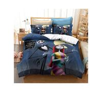 (6, King) Nightmare on Christmas Eve Bedding Set Valentine's Day 3 Piece Pillowcase Comforter Set