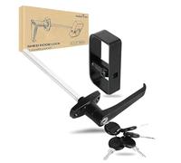 6" L-Handle Lock kit-Hurrikom Shed Door Latch with 5 Keys, 6" Stem Shed T-Handle Lock Kit for Sheds Doors, Playhouses, Chicken Coops,Camper, RV, Garage Door(Black)