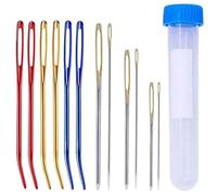 6 Large-Eye Hand Sewing Needles, 6 Curved Tapestry Needles, Large-Eye Blunt Needles for Hand Sewing & Knitting - Wool, Darning, and Tapestry Needles for Yarn, Perfect for Crochet Projects