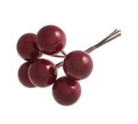6 Large Glossy Red Artificial Berries x 25mm - Christmas Florist